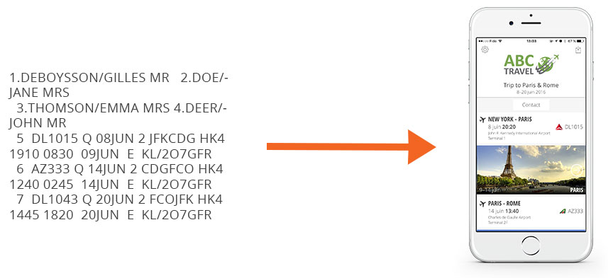GDS to Mobile App GDS to Mobile App